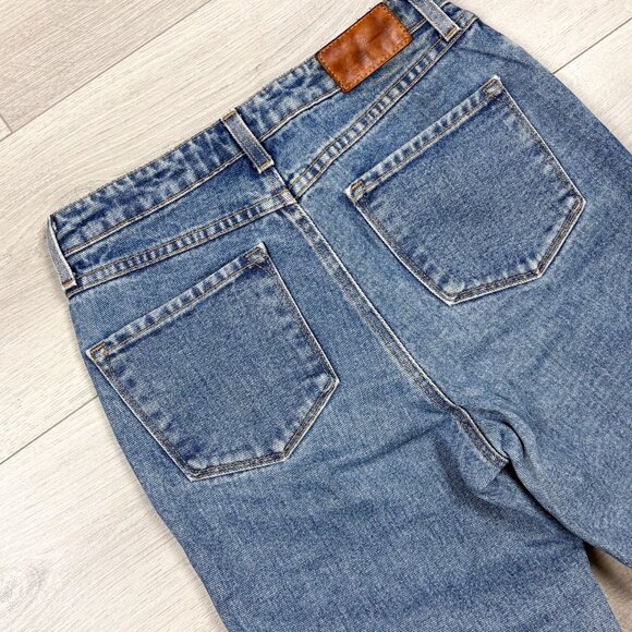 Frank and Oak Womens Cropped Blue Denim Jeans Size 27 - Picture 6 of 6